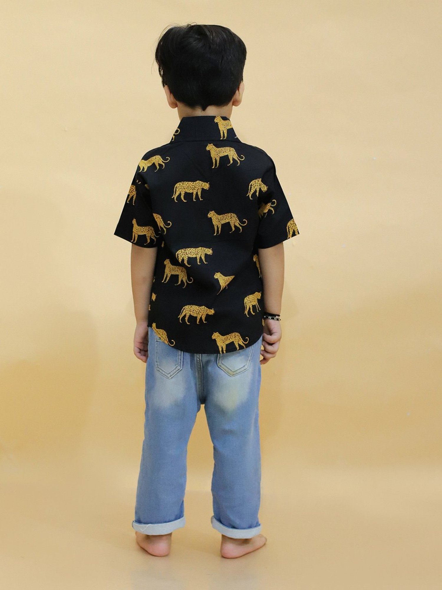 The Mom Store Kids Black Printed Shirt