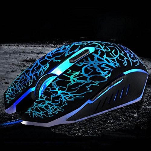 Topwin Professional Colorful Backlight 4000DPI Optical Wired Gaming Mouse Mice