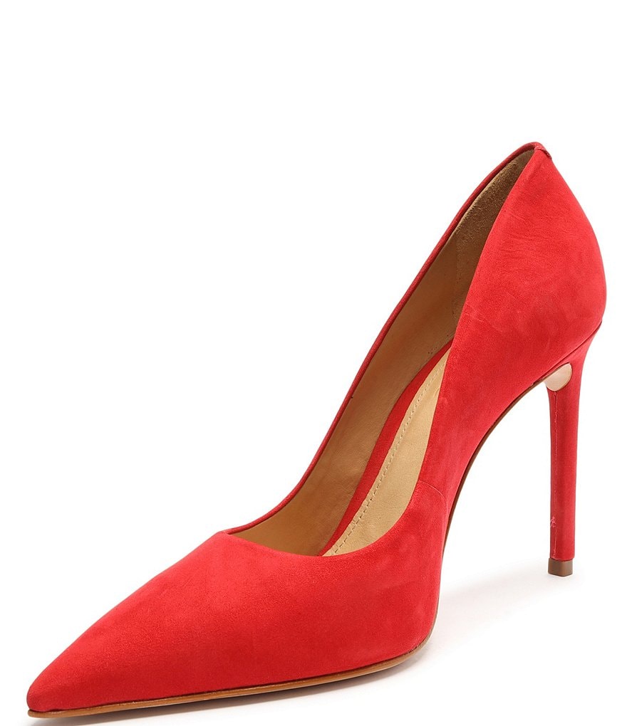 Schutz Lou Suede Pointed Toe Pumps