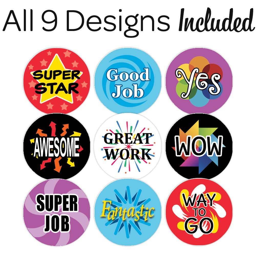 Teacher Reward Motivational Stickers for Children (Set of 1,080)