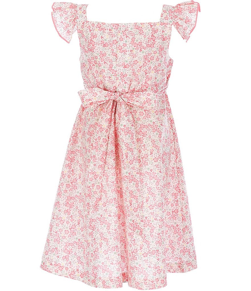 Edgehill Collection Little Girls 2T-6X Ruffle Floral A-Line Dress