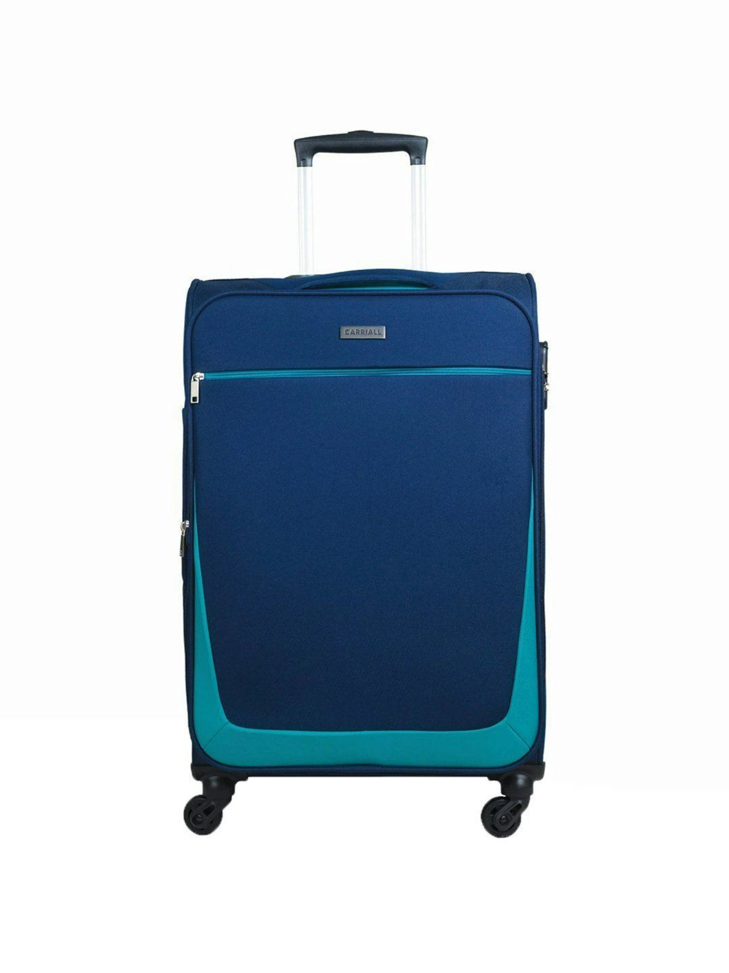 Carriall Navy 4 Wheel Large Soft Cabin Trolley - 49 cm