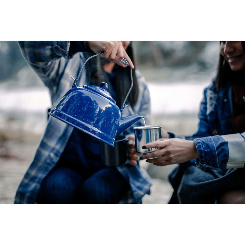Stansport 2.6 QT Kiln Hardened Enamel Tea Kettle - Blue