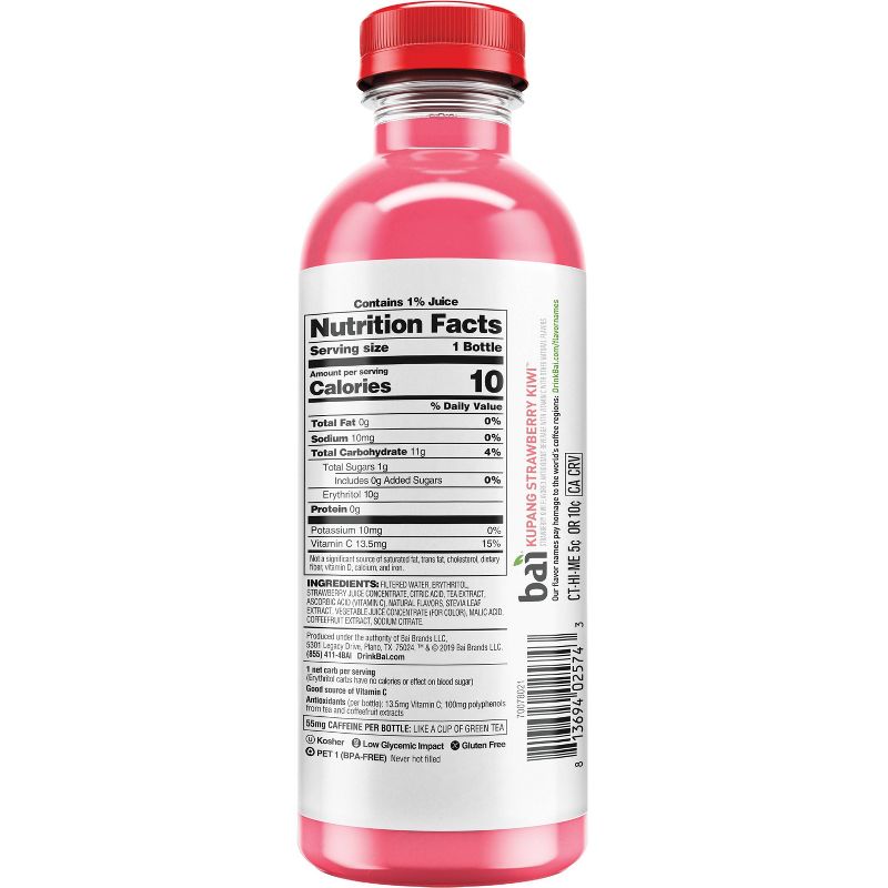 Bai Strawberry Kiwi Flavored Water - 18 fl oz Bottle