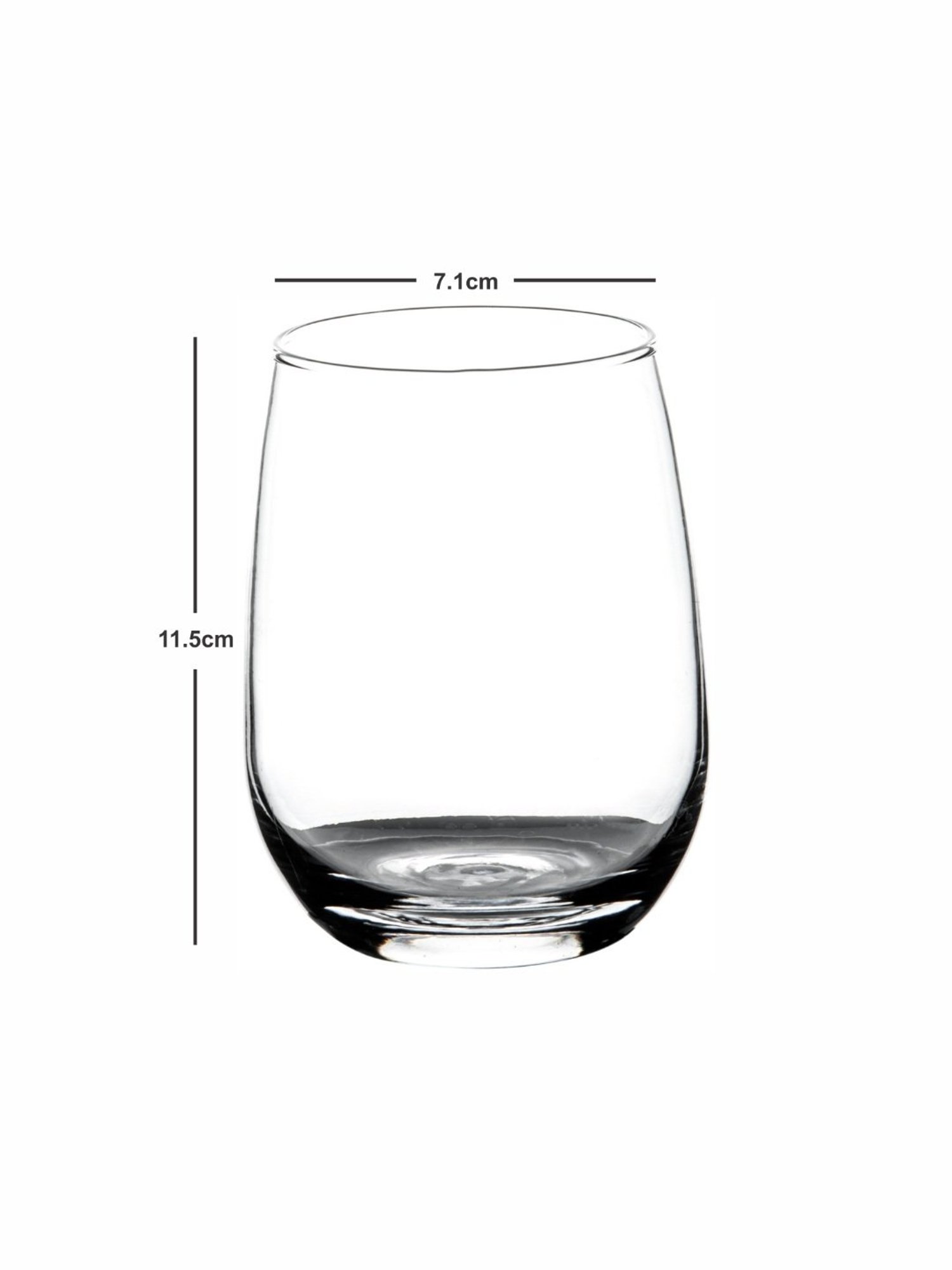 ROXX Transparent Glass Tumbler - Set of 6 (500ml)