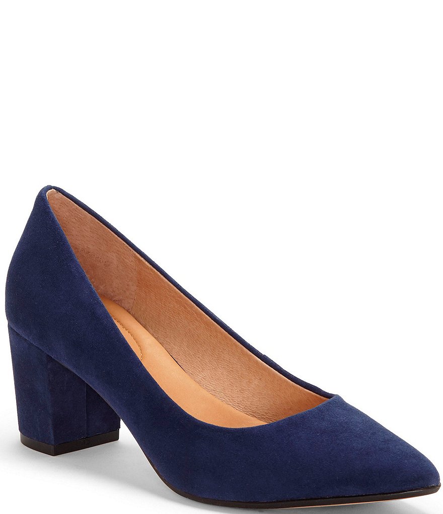 CC Corso Como Ryanna Water-Repellent Suede Block Heel Pumps