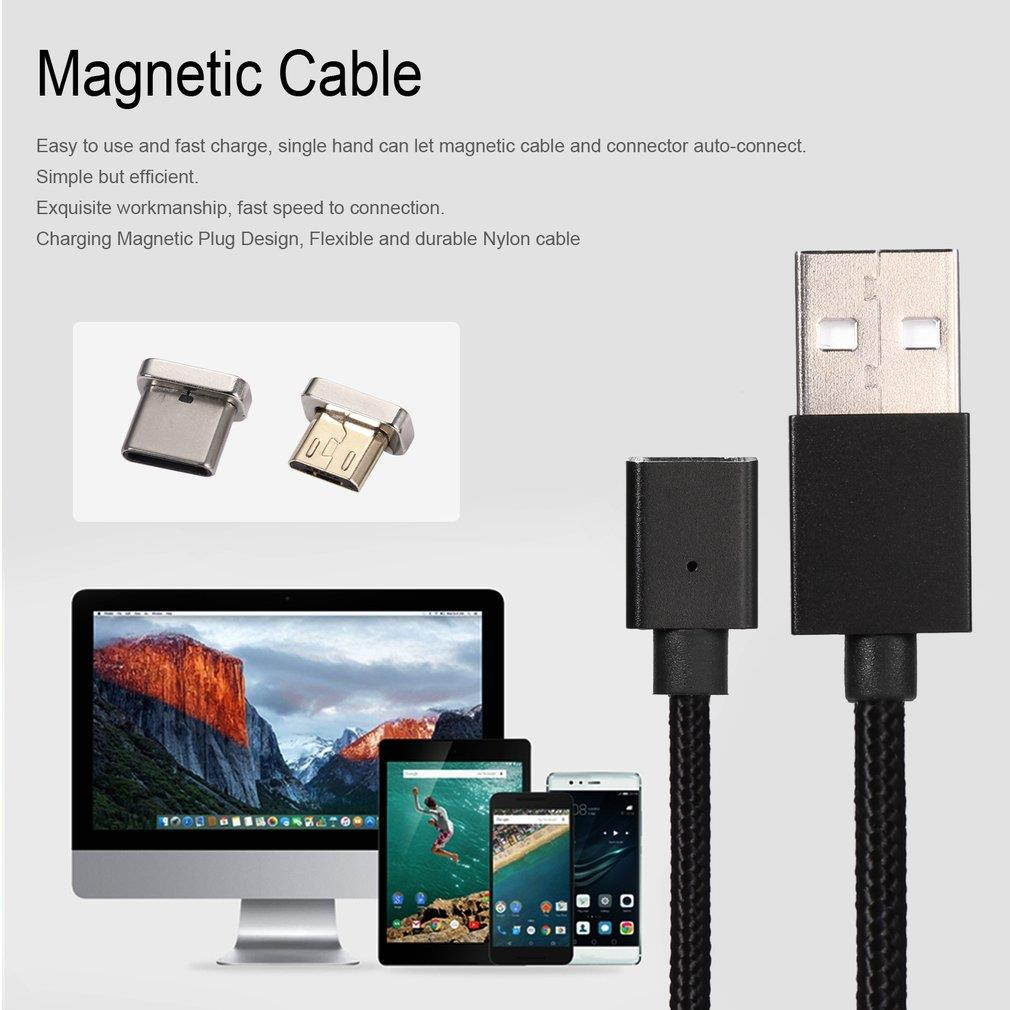 2 in 1 Micro USB & Type-C Magnetic Charging Cable Wire Adapter for Android