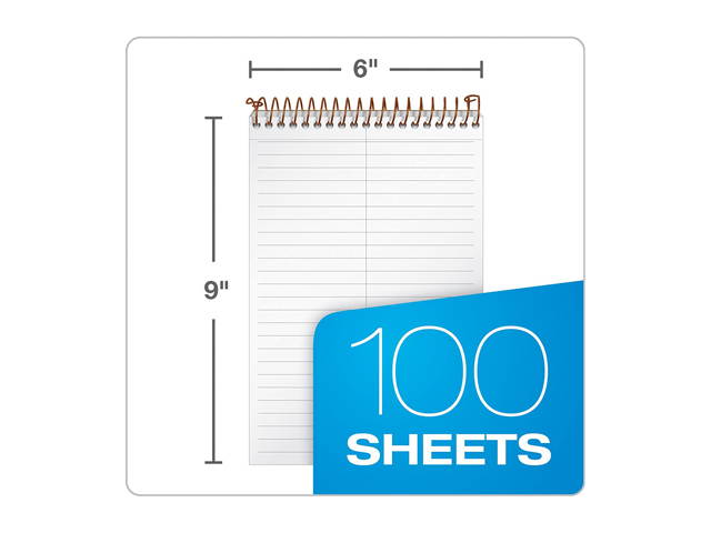 Ampad 20-806R Gold Fibre Steno Book, 6" x 9", Gregg Rule, Green Cover, 100 Sheets