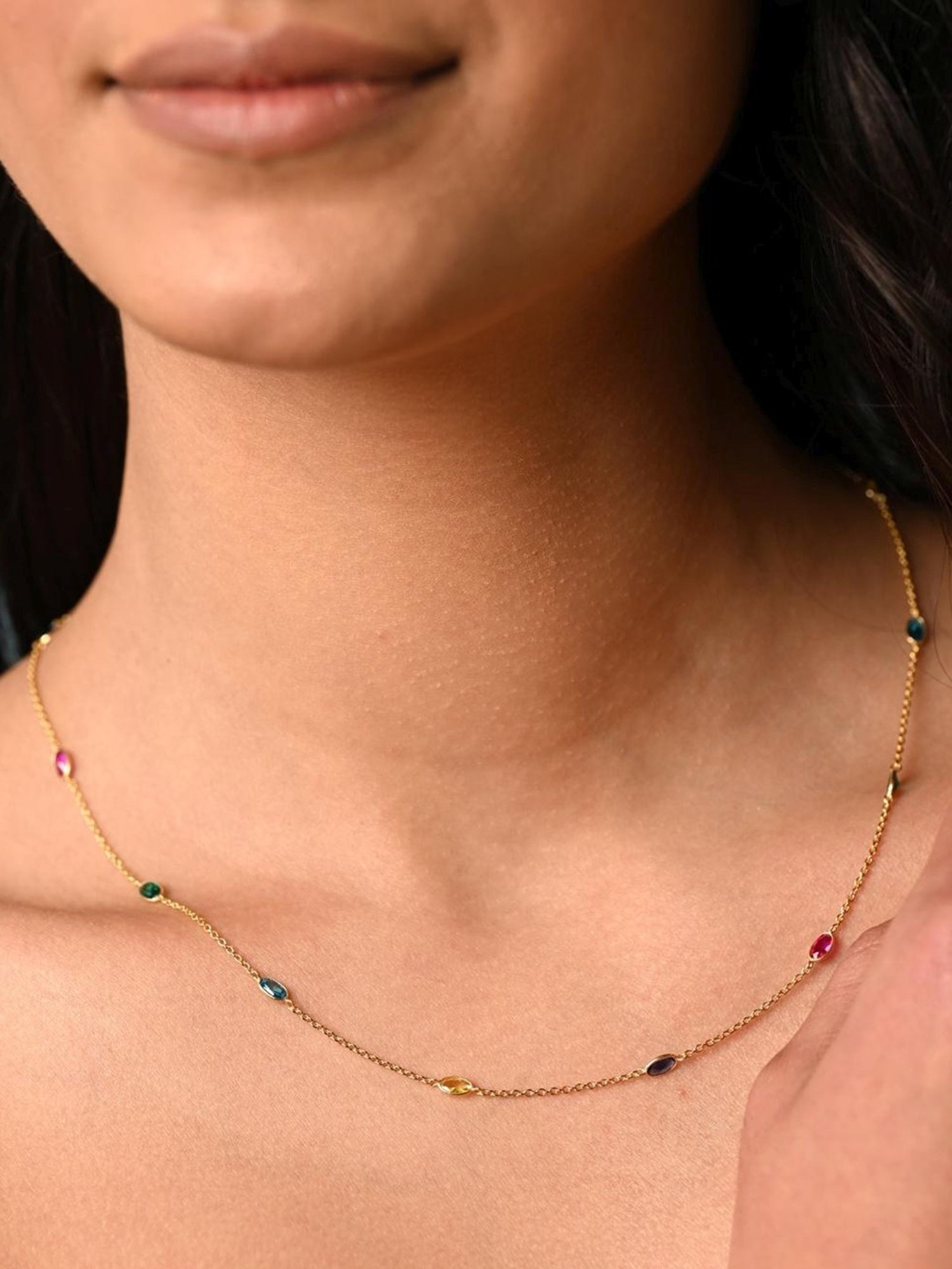 Ornate Jewels 92.5 Sterling Silver Red Ruby Necklace for Women