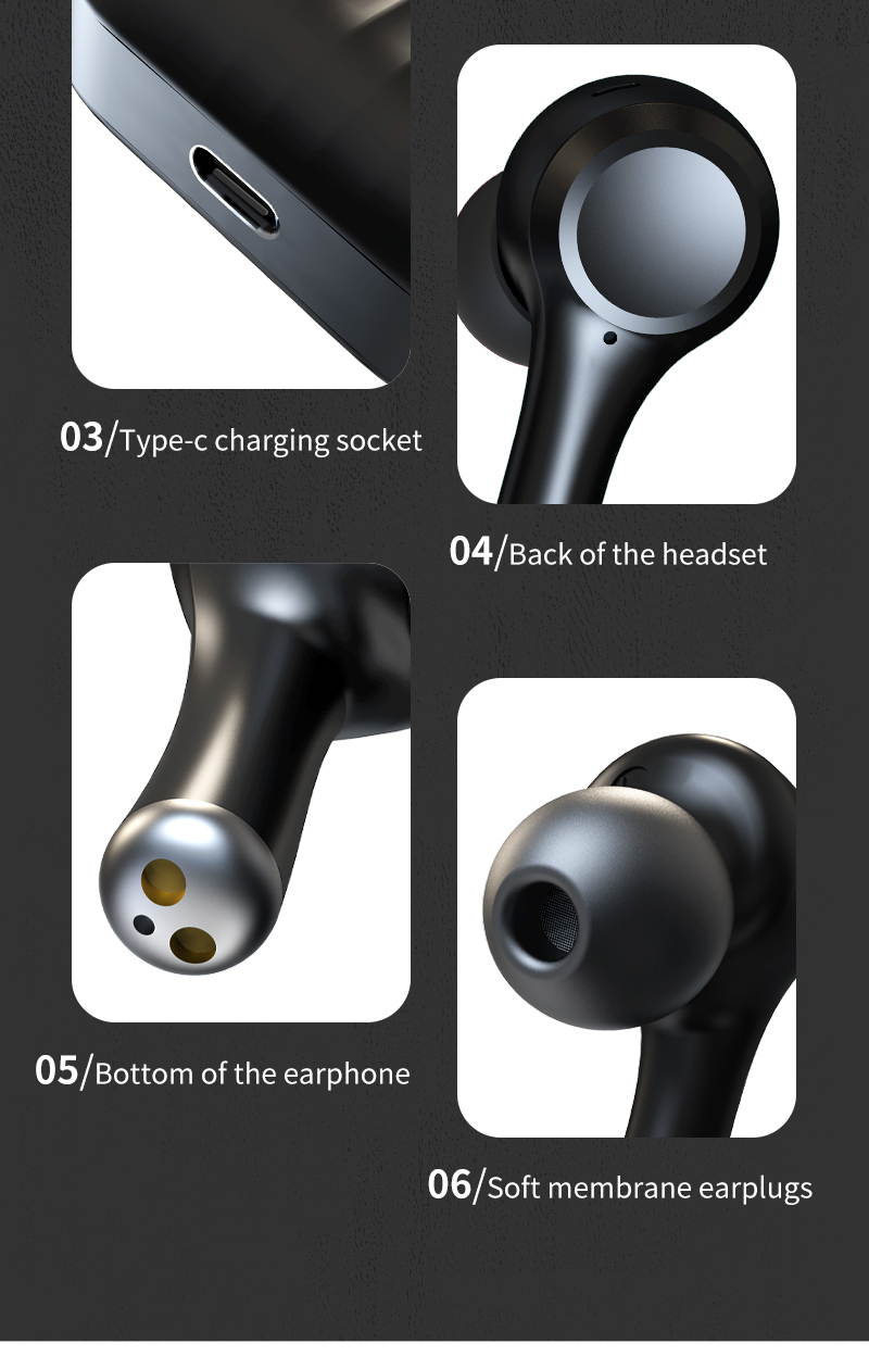 Wireless Earbuds,Wireless Headphones,Wireless Bluetooth Earbuds, Waterproof Headset, Binaural Stereo Bluetooth Earphones, Anc In-Ear Bluetooth Headphones,For Sports/Driving/Travel