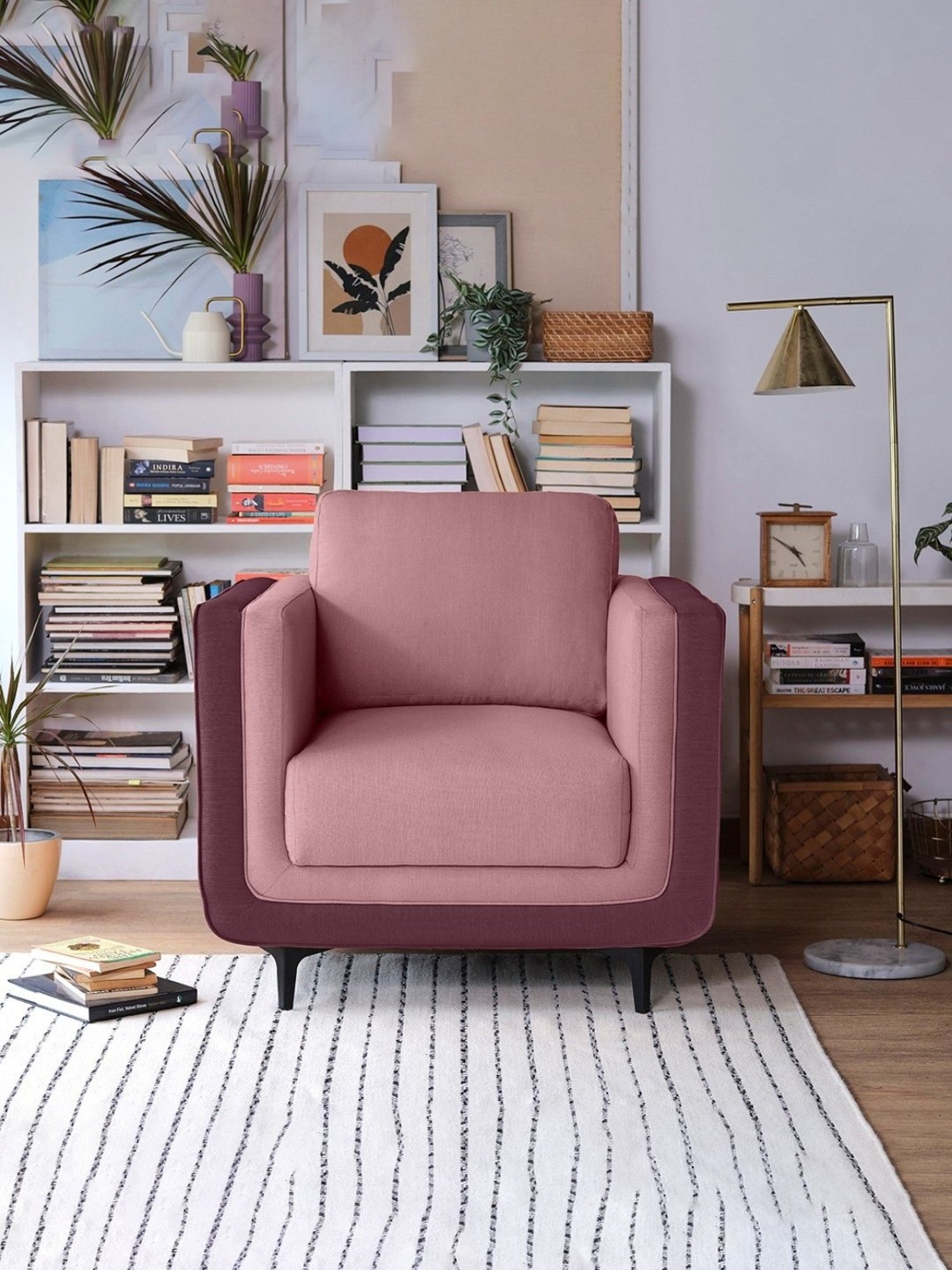 Sleepyhead Mojo Hazy Purple Fabric 1 Seater Sofa