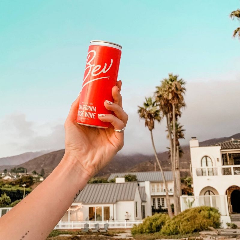 Bev California Rosé Wine - 4pk/250ml Cans