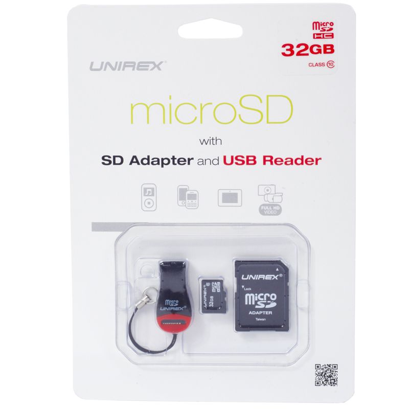 Unirex 32GB Class 4 USB Reader + MicroSDHC