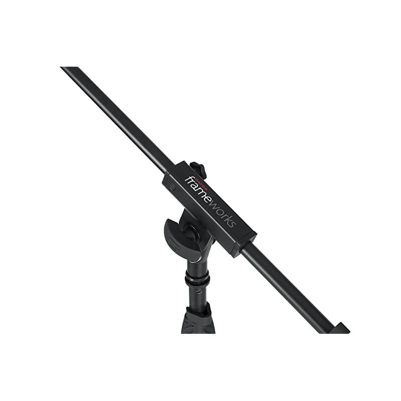 Frameworks Deluxe Tripod Microphone Stand with Clutch Height Adjustment and Single Section Boom Arm GFWMIC2110