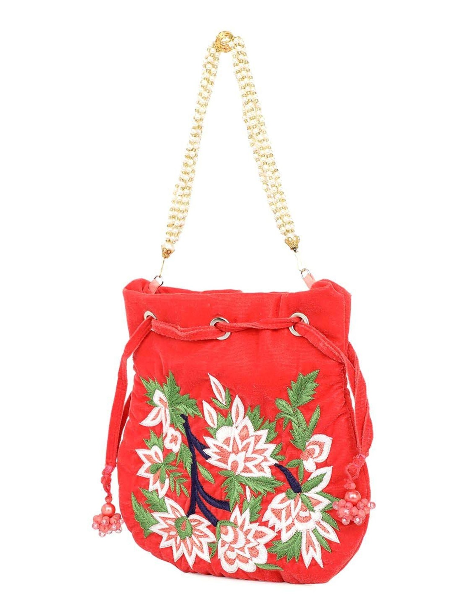 NR by Nidhi Rathi Red Fabric Potli