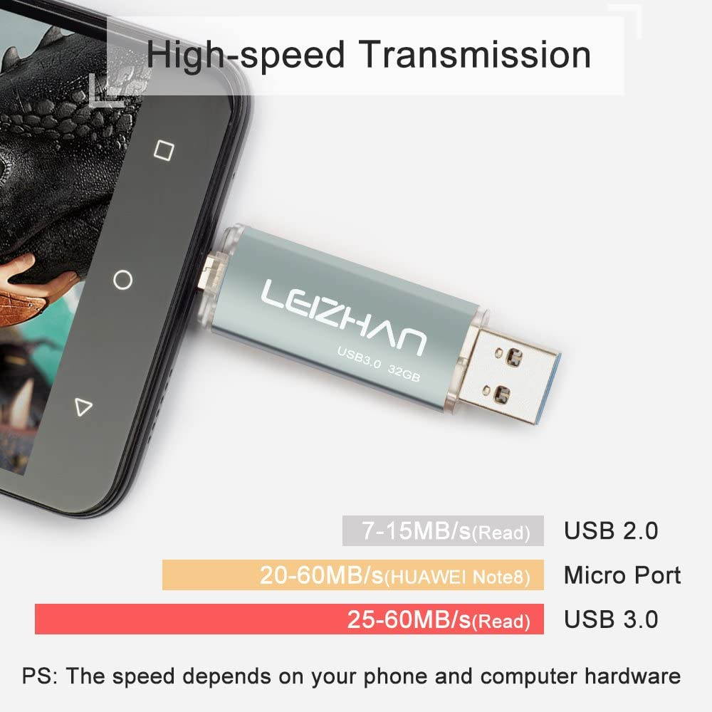 128 gb USB Flash Drive for Android PhoneUSB 3.0 Photo Stick for Samsung Galaxy S7/Meizu/HTC/Nokia/Moto/Huawei/Xiaomi USB OTG Adapter Micro/Type-C USB to USB Converter for Tablet Android