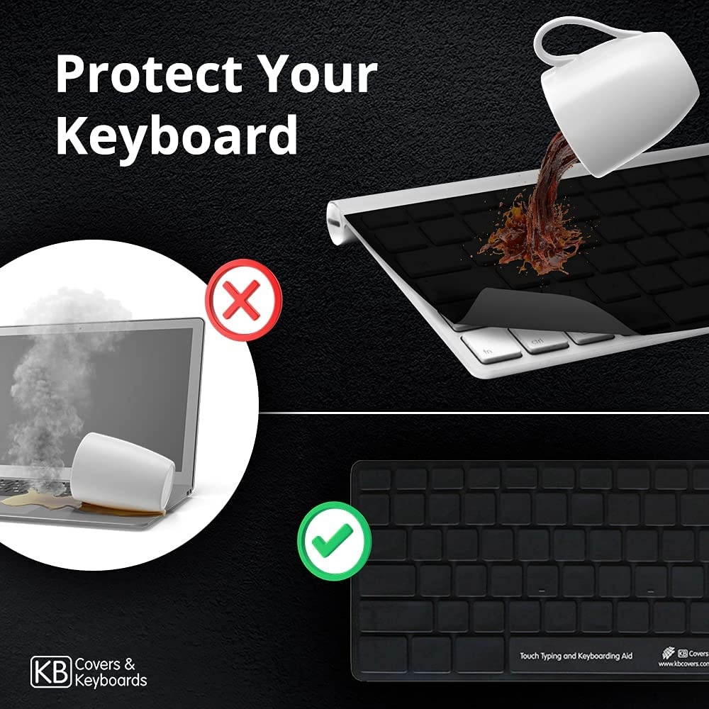 KB Covers Touch Typing Keyboard Cover Compatible with 13  MacBook Air w Magic Keyboard (2020+) | Ultra Thin Dust Water & Dirt Resistant Silicone Skins