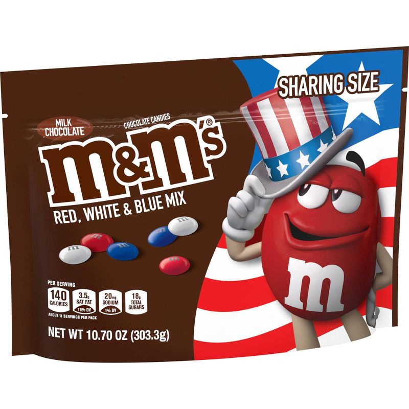 M&M's Red White and Blue Milk Chocolate Candies - 10.7oz