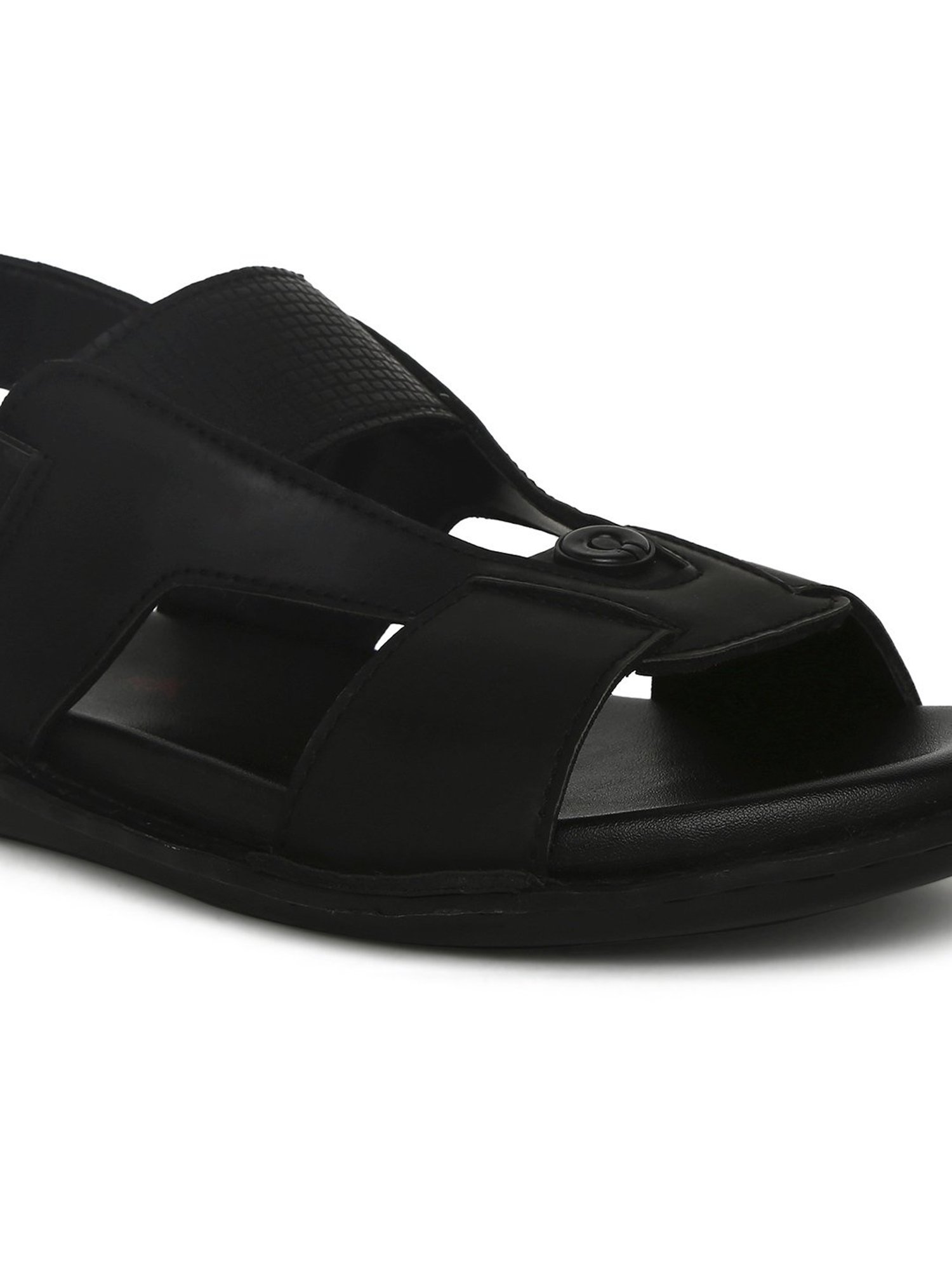 Jaripeo by Buckaroo Men's EGON Coal Black Back Strap Sandals