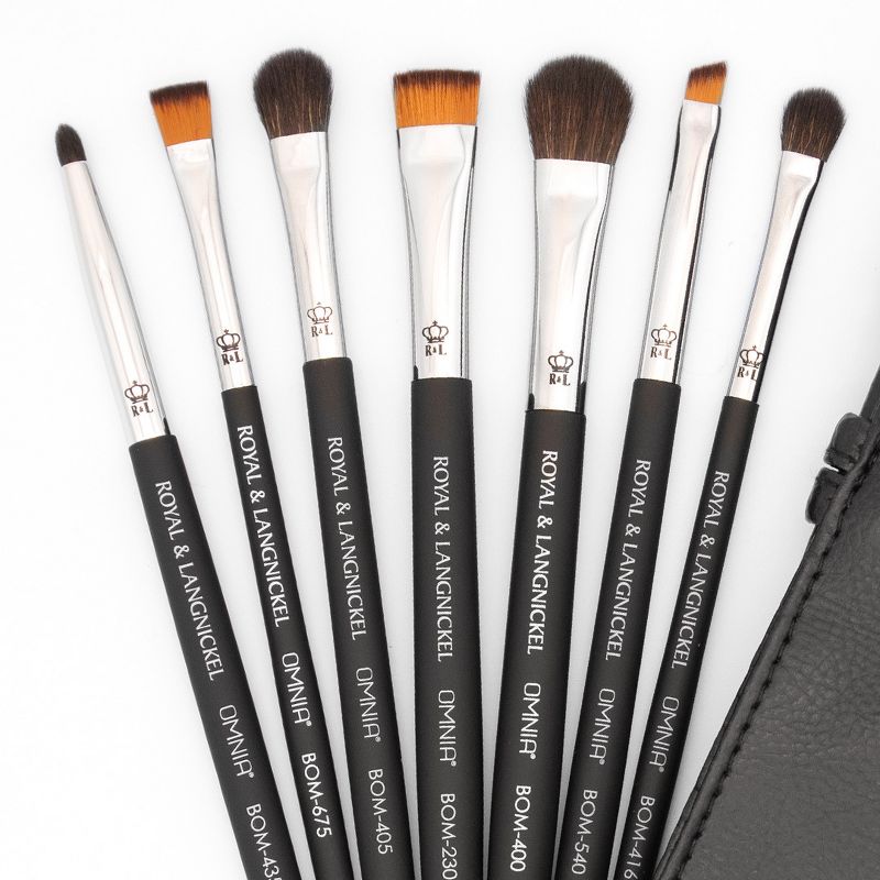 OMNIA Brush Artist Favorites, KJB, 8pc Eyes Makeup Brush Set with Wrap