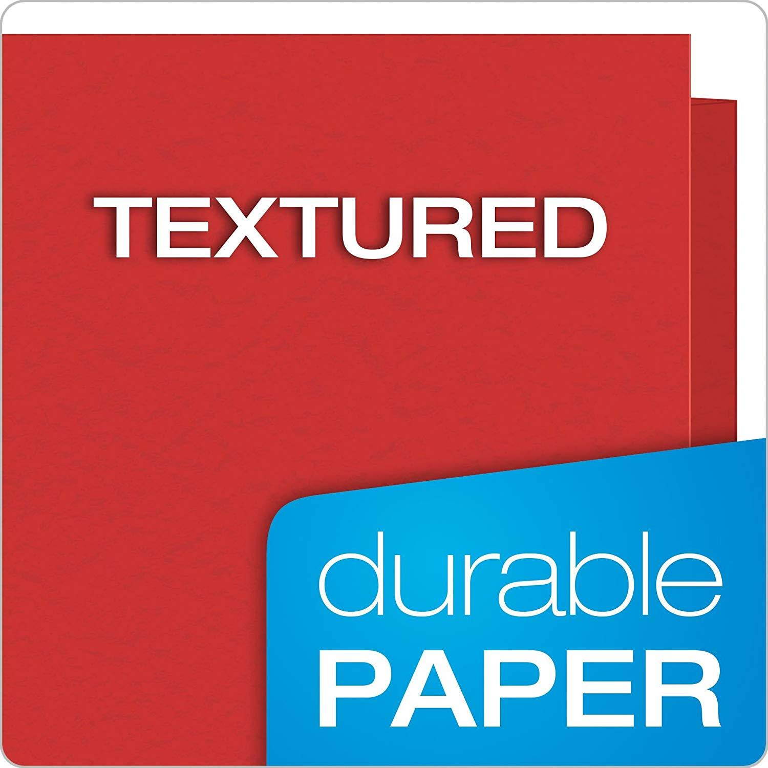 Oxford Two-Pocket Folders w/Fasteners, Red, Letter Size, 25 per box (57711)