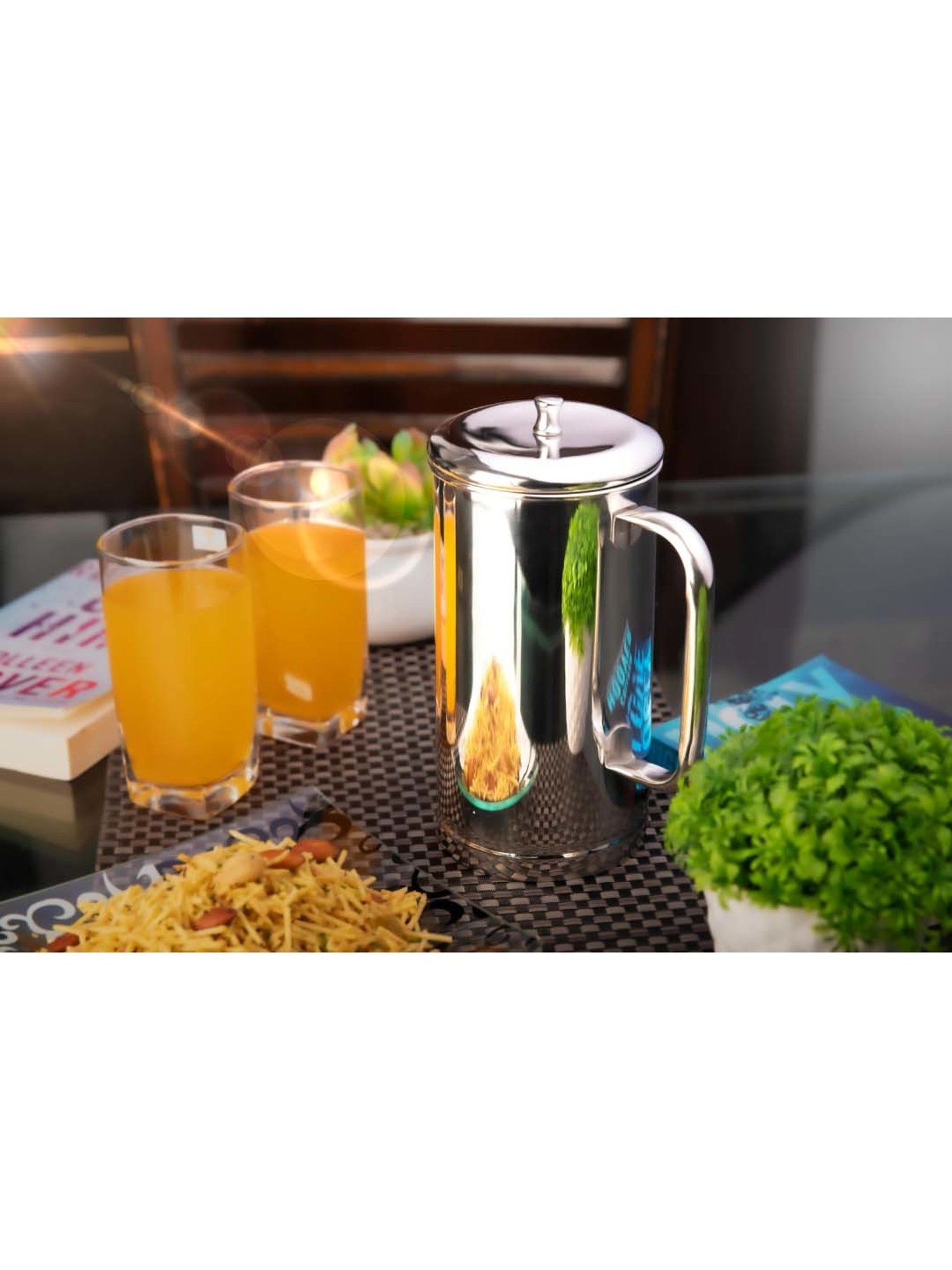 FnS Barista Silver Stainless Steel Pitcher (1.5 L)