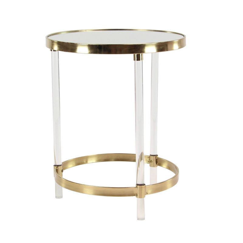 Contemporary Acrylic Accent Table Gold - Olivia & May