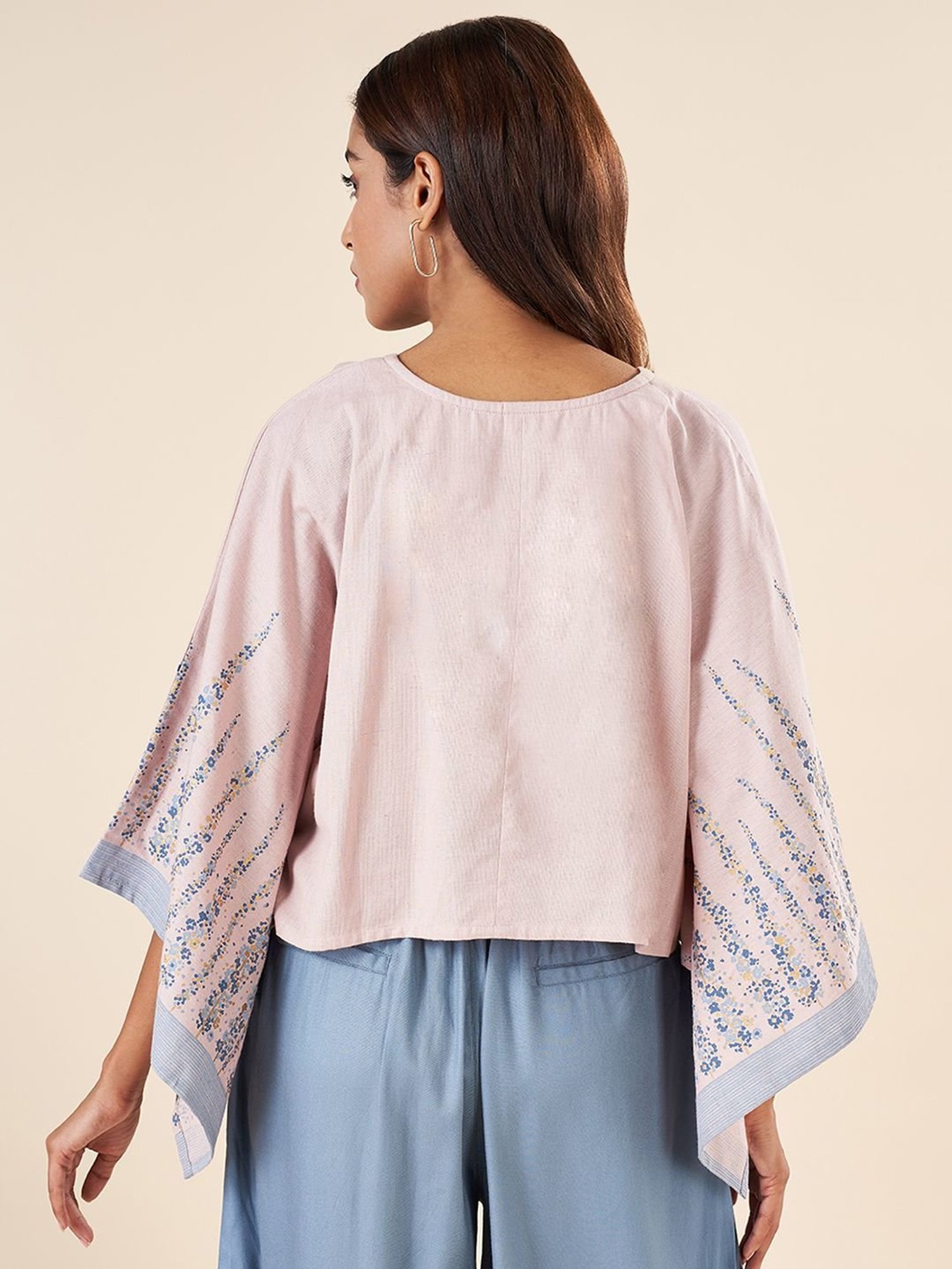 Akkriti by Pantaloons Pink Cotton Printed Top