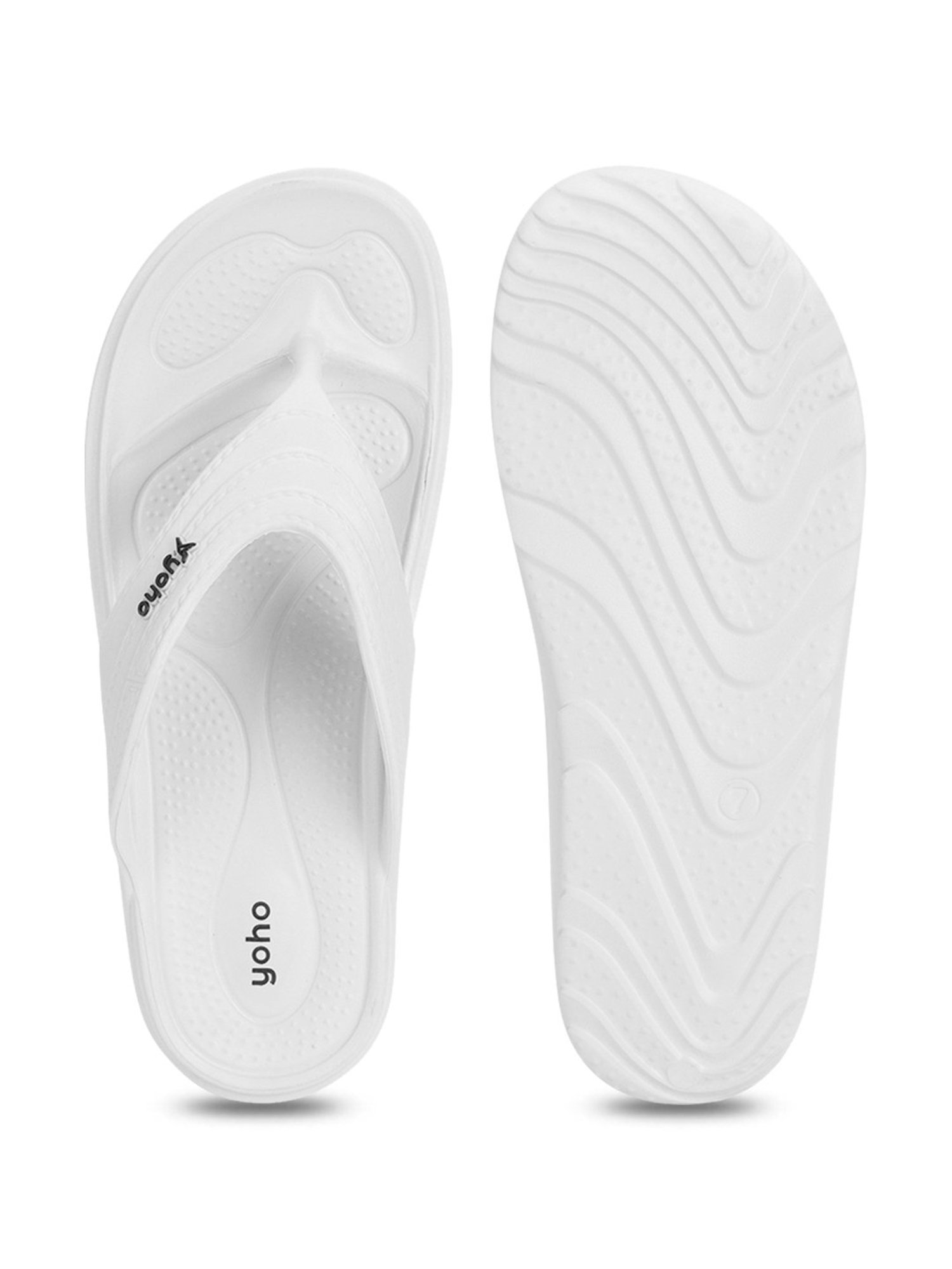 Yoho Women's Accupressure Drizzle Grey Flip Flops