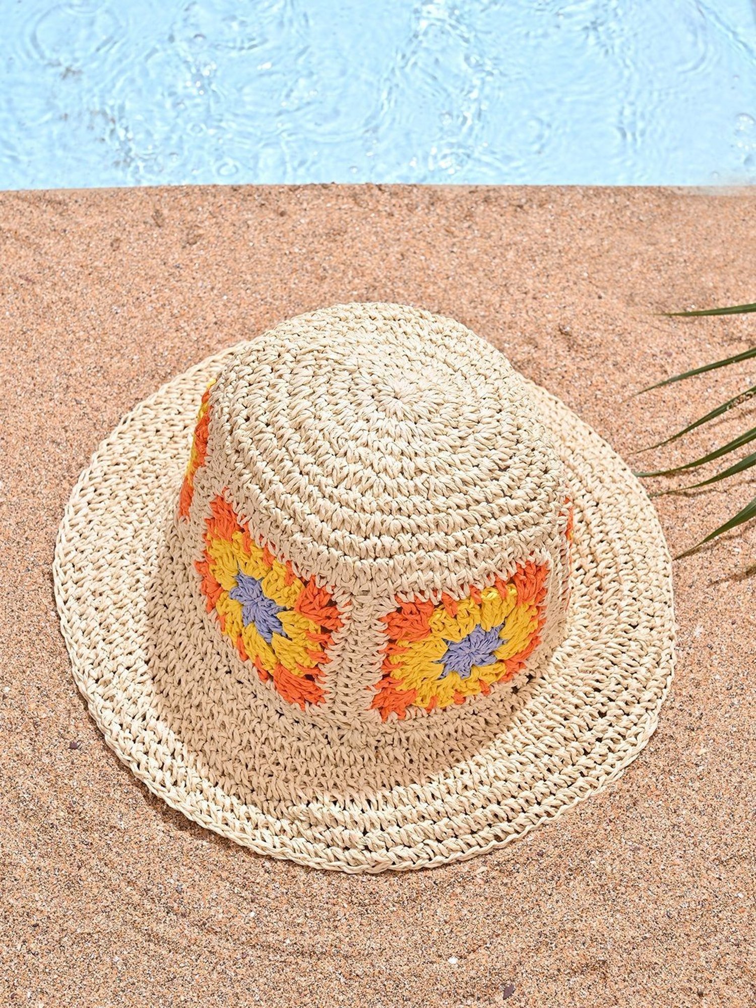 ToniQ Beige Textured Free Size Hats & Caps