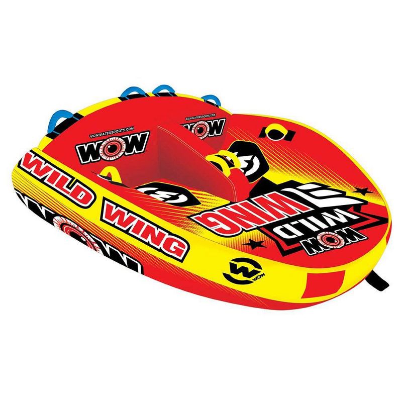 World of Watersports 18-1120 Wild Wing 2 Rider Inflatable Towable Tube, Red