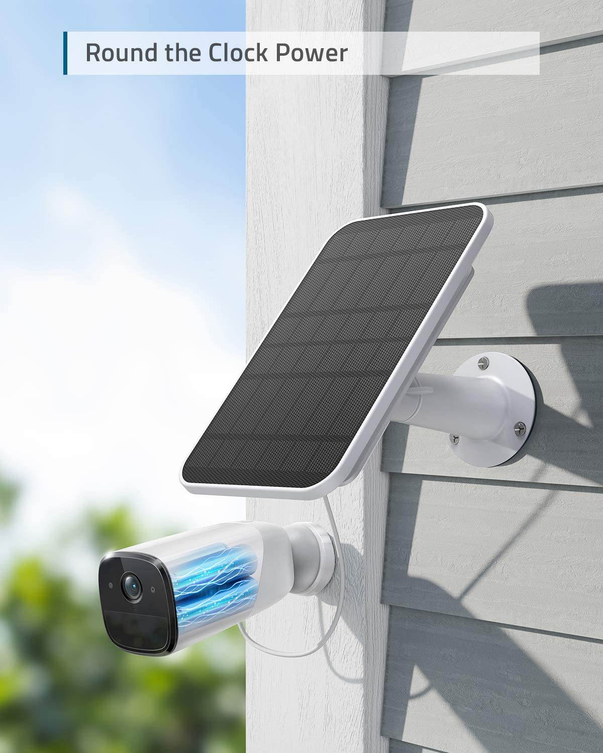 eufy Security Certified eufyCam Solar Panel, Compatible with eufyCam, Continuous Power Supply, 2.6W Solar Panel, IP65 Weatherproof
