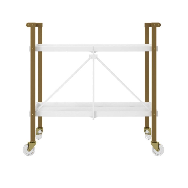 Trevia Folding Cart White - CosmoLiving by Cosmopolitan