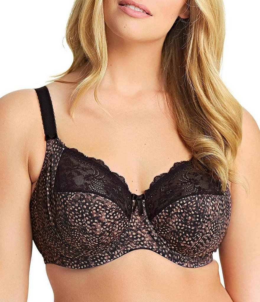Elomi Morgan Lace-Trimmed Full-Busted Contour U-Back Underwire Bra