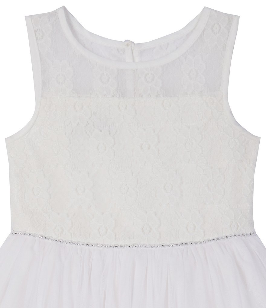 Bonnie Jean Big Girls 7-16 Sequin/Ombre Handkerchief-Hem Dress