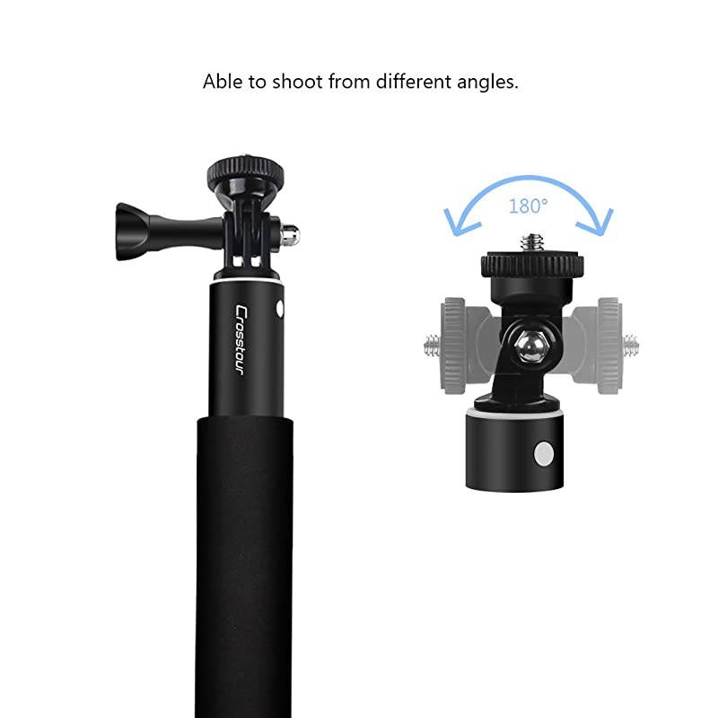 Selfie Stick  Action Camera Monopod Extendable Compatible with AKASOCamparkAPEMANGopro Action Cameras