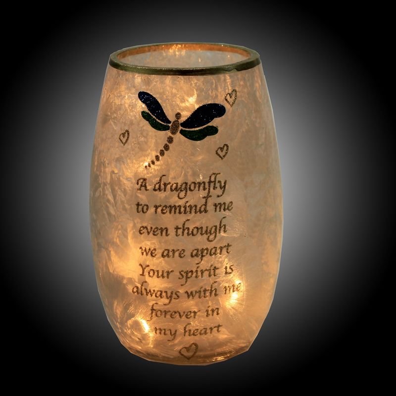 Stony Creek 5.0" Dragonfly Pre-Lit Small Vase Forever In Heart  -  Novelty Sculpture Lights