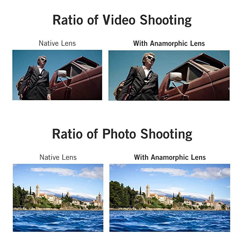 133x Mobile Anamorphic Lens Shot by Filmic App with The Horizontal Light Flare ONLY for iPhone Xs Max