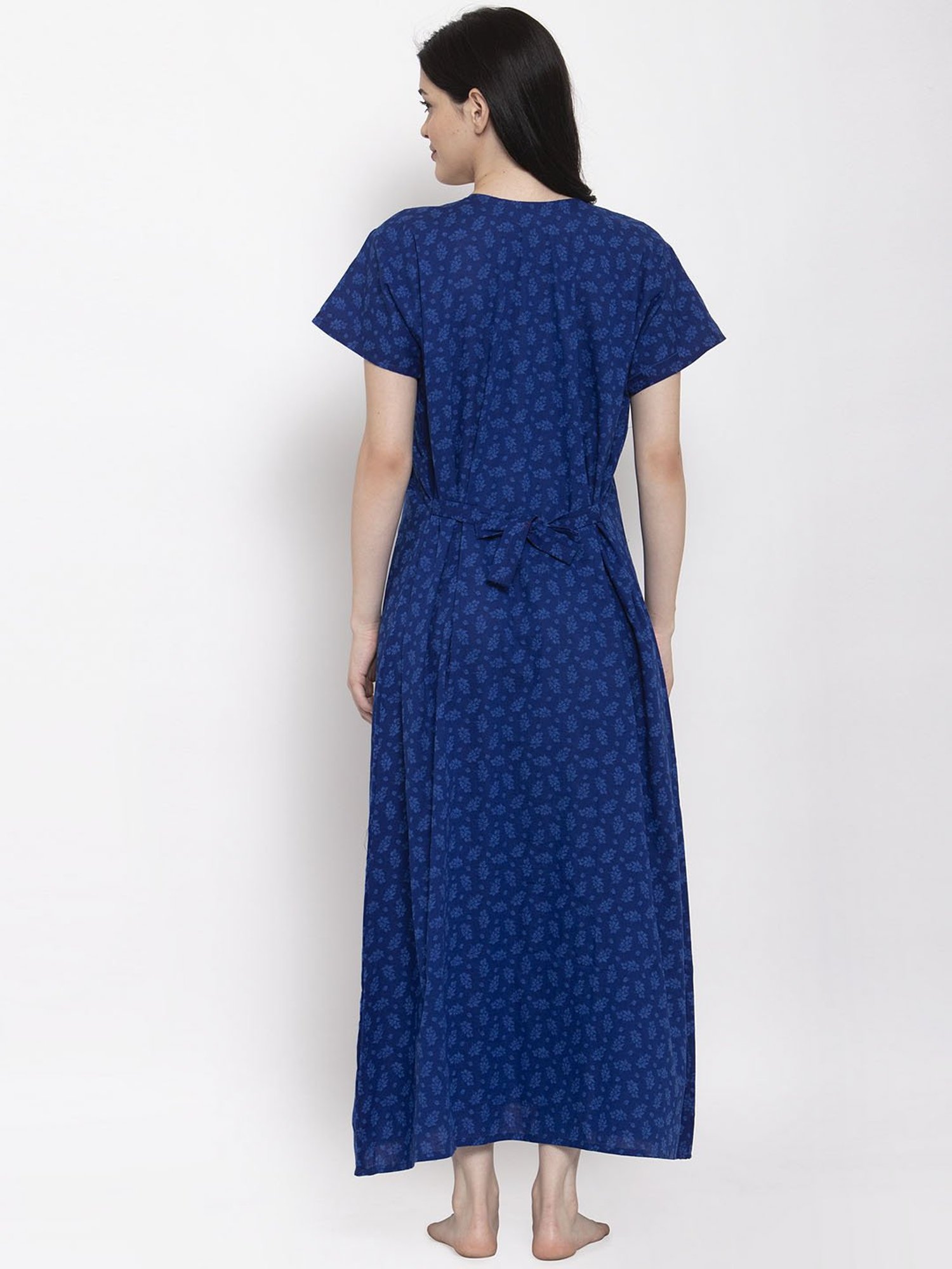 Secret Wish Blue Printed Nighty