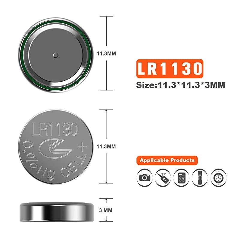 Pack Button Cell Batteries 15V Alkaline AG10 189 389 LR1130 With Long Shelf Life