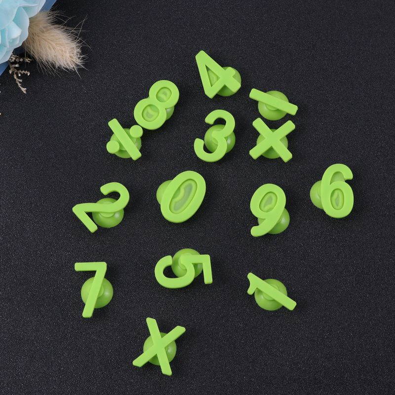 14 Pcs Creative Silicone Numbers Wine Glass Charms Cheers Drink Markers or Tags (Red)