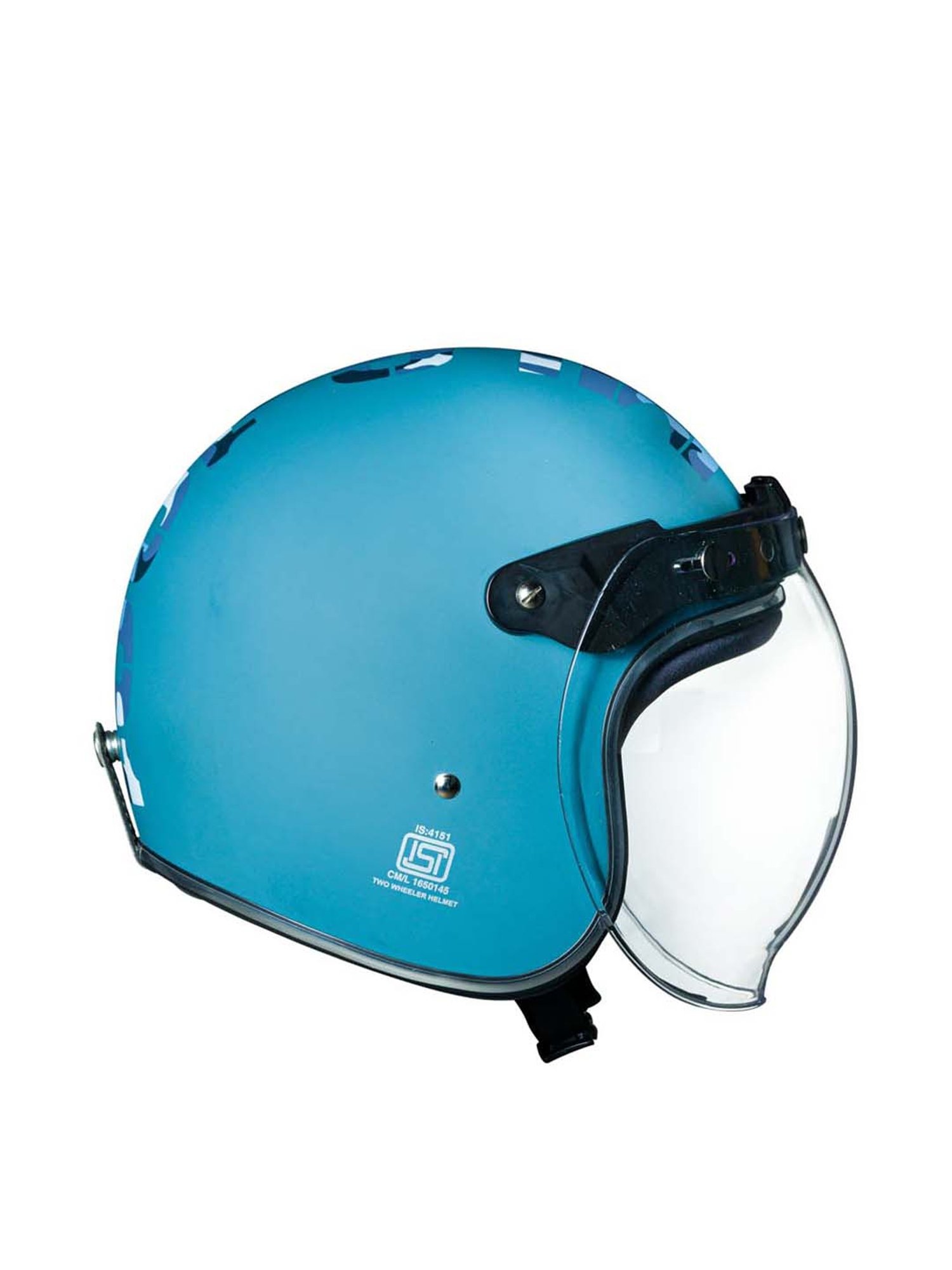 Royal Enfield Camo MLG Bobber Open Face Helmet Matt Squadron Blue - L