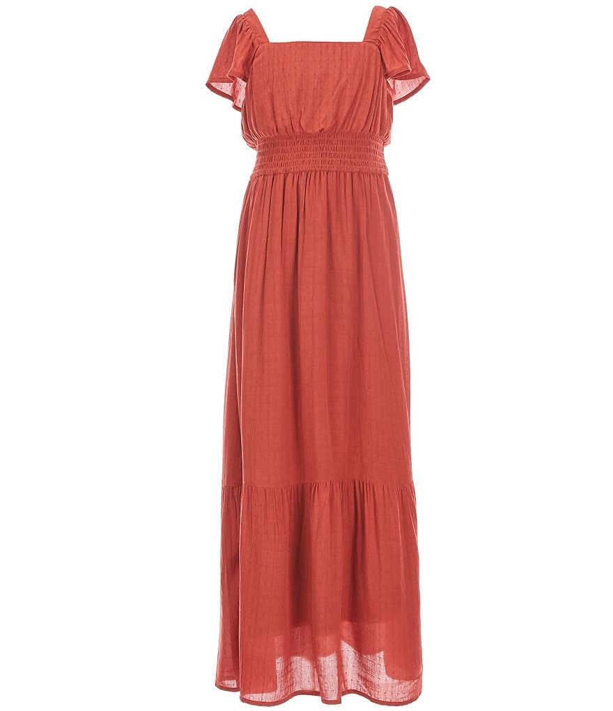 Poppies and Roses Big Girls 7-14 Clip-Dot Maxi Dress