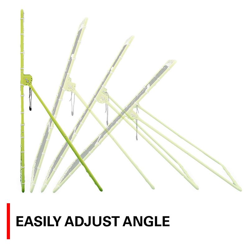 Rukket Sports RBND700 Indoor Outdoor Portable Adjustable Tennis Trainer, Practice Rebounder, and Hitting Net for Racquet Sports, Green