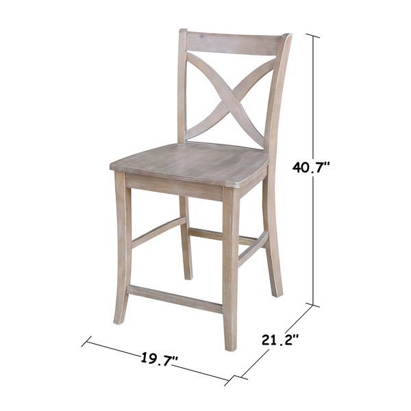 International Concepts S09-142 Cosmo Crossback Counterheight Stool - 24 in. Seat Height