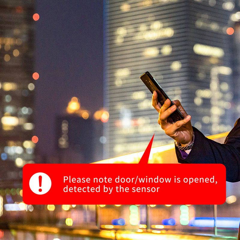 MESMART Smart Wi-Fi Entry Sensor Door Window Open/Closed Contact Sensor Real-time App Notification for Home Security Garage Office Burglar Alert No Hub Required &hellip;