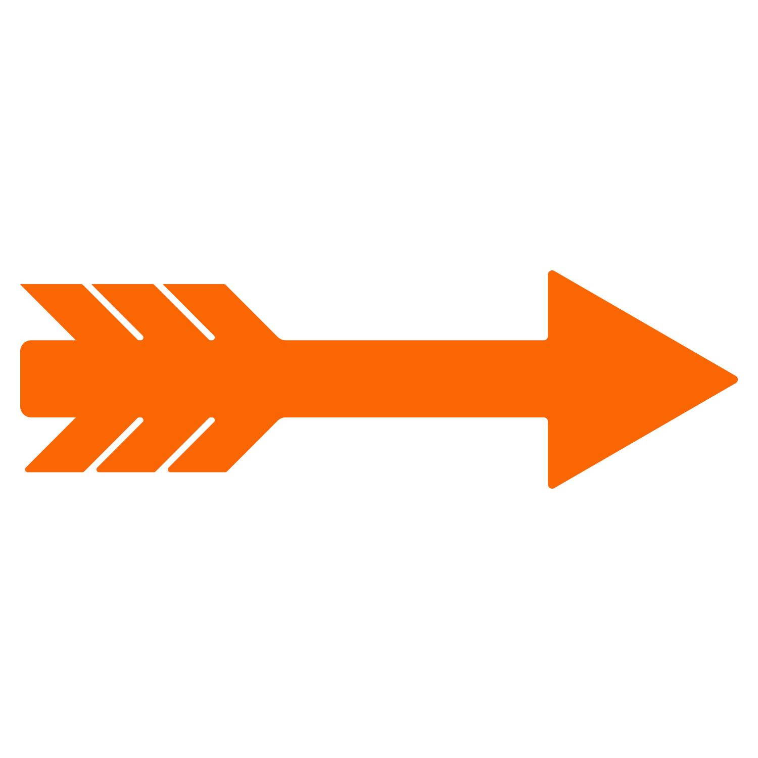 LiteMark 11 Inch Orange Removable Feather Arrow Decals - Pack of 6