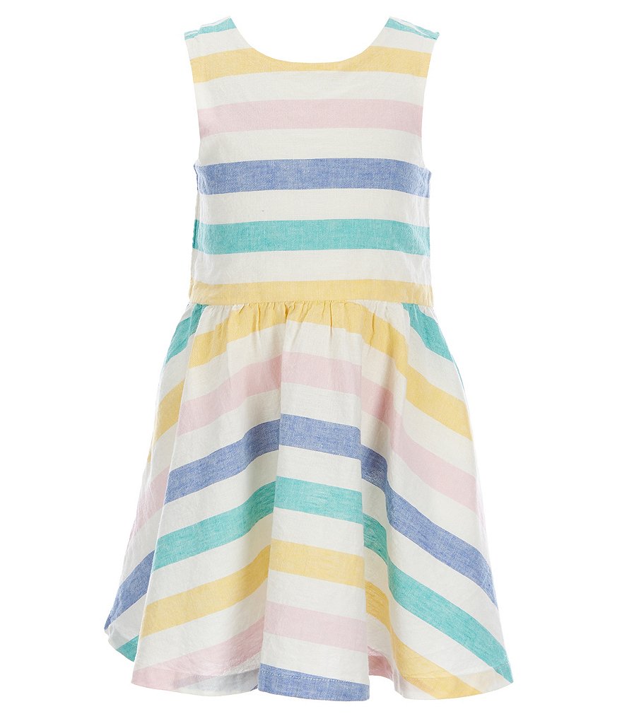 Tea Collection Little Girls 2-6 Bow-Back Stripe Babydoll Dress