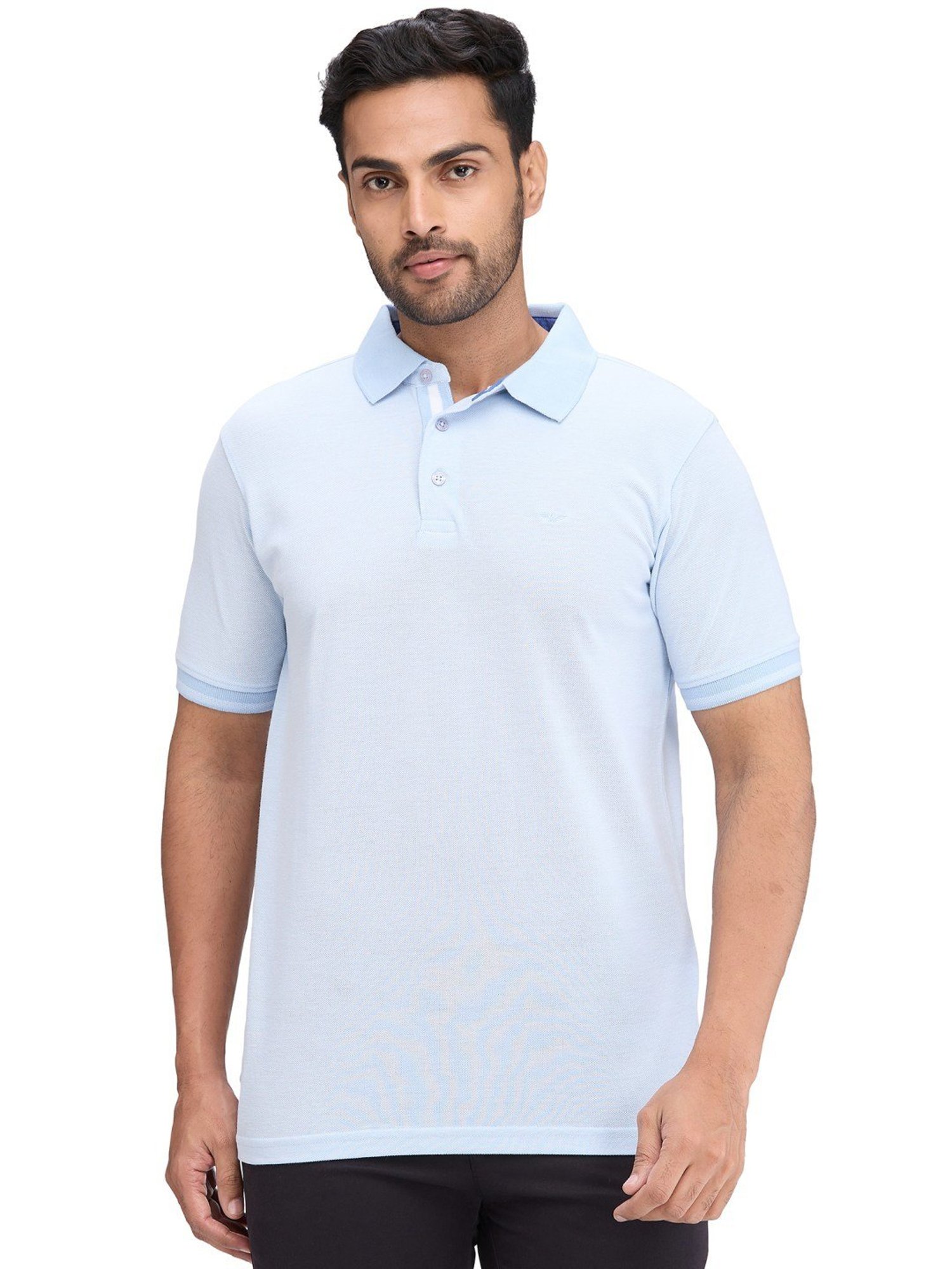 Park Avenue Blue Slim Fit Polo T-Shirt