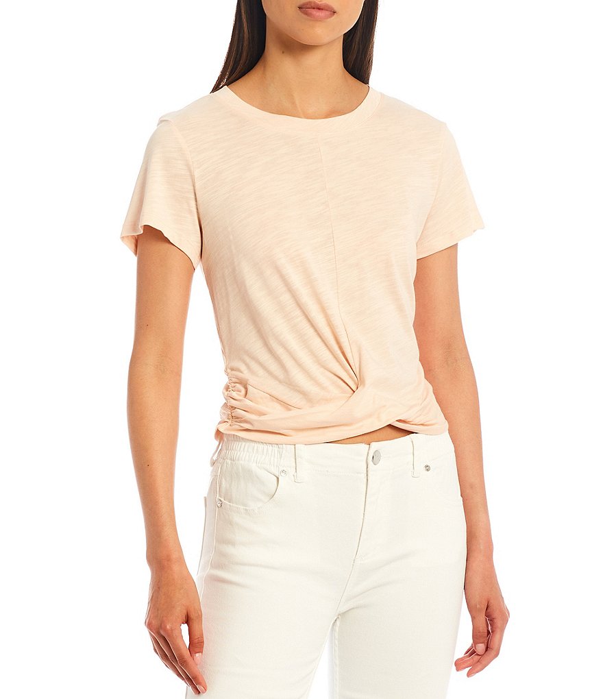 Sanctuary High Street Wrap Front Round Neck Short Sleeve Tee